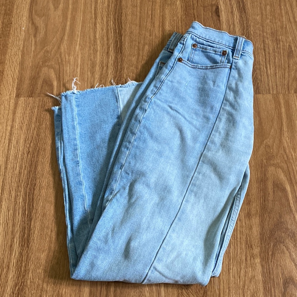 Abercrombie and fitch the ankle straight ultra high rise jeans
